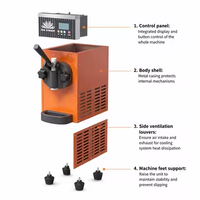 Machine à glace molle commerciale ZB-BQL28, mini, de table, à tête unique, 220V, corps en acier inoxydable, fabriquée en Chine