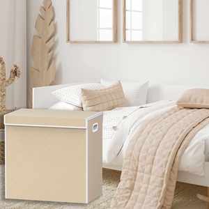<b>Large</b> Dirty Clothes Hamper 2 Section Collapsible Laundry <b>Basket</b> Dorm Room Storage for Bedroom Bathroom College - Product Image 3