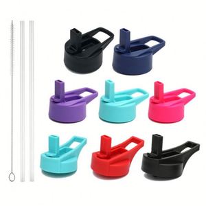 Botella Deportiva Antiderrames con Asa Larga y 2 Pajitas - Product Image 1