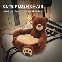 Peluche mignonne en forme d'ours en peluche, de panda, d'unicorn ou de canard, fauteuil pour enfant, coussin doux, cadeau, 100-150 cm, unisexe