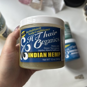 Precio al por mayor 340g 12oz Acondicionador orgánico mágico de cáñamo <span class=keywords><strong>azul</strong></span> indio anticaída para el cuero cabelludo, alimento herbal para el cabello en crema - Product Image 2