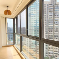 Fenêtres en aluminium pour maisons, cadre étroit moderne, isolation thermique, insonorisation, fenêtre coulissante, économie d'énergie, verre Low-E