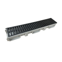 Couvercle de caniveau en U avec grille en plastique pour allée, garage et drainage industriel