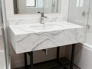 משטחי אמבטיה ומטבח גדולים מקוורץ בעיצוב מודרני, עמידים למים, עמידים לאורך זמן וידידותיים לסביבה - Product Image 6