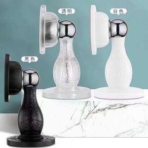 Butée de porte magnétique Haoduocai en PVC, fixation murale silencieuse, anti-collision, pour intérieur, salle de bain, noir, blanc, transparent - Product Image 1