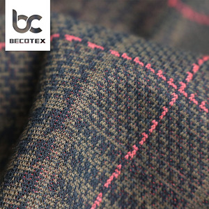 Shaoxing tessuto a maglia jacquard poliestere spandex miscela delle donne pantaloni controlli cappotto tessuti tessuto e tessile per abbigliamento - Product Image 5