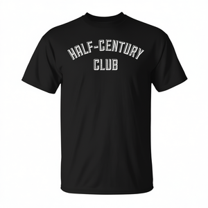 T-shirt Half Century Club, cadeau du 50e anniversaire, unisexe, noir, pour adulte - Product Image 2