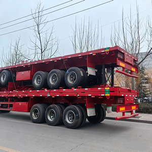 Semi-remorque plateau <span class=keywords><strong>porte</strong></span>-conteneurs 3 essieux 20/40 pieds 30 tonnes en stock pour la Tanzanie - Product Image 1