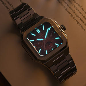 Orologio Automatico Meccanico da Uomo CARNIVAL 41mm in Acciaio Inossidabile con Fasi Lunari e Display 24 Ore e Settimana - Product Image 5