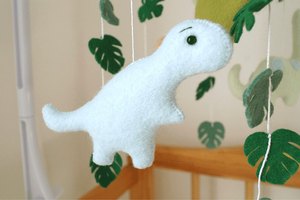 Baby Mobile <strong>Dinosaur</strong> Mobile <strong>Nursery</strong> with Pastel Dino Crib Mobile Hanging Mobile Kit Musical Mobile - Product Image 6