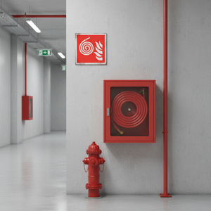 Cartello per Tubo Antincendio in Alluminio 500x500mm Made in Italy - Product Image 3