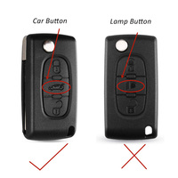 Télécommande de voiture à 3 boutons de remplacement pour Peugeot 107 207 307 407 607 208 308 408 CE0536