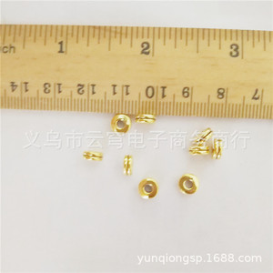 Perles entretoises en alliage double couche de 6 mm de diamètre, plaquées or et argent, pour la fabrication de bijoux faits main, origine Yiwu - Product Image 3