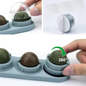 Vente en gros d'enrichissement pour chat d'intérieur herbe à chat naturelle vigne argentée boules à lécher aux fruits jouet à mâcher détachable pour la relaxation du chat - Product Image 5