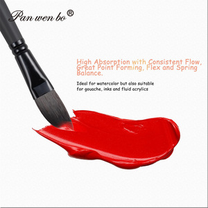 Panwenbo 4 pcs Dao găm striper bàn chải thiết lập chuyên nghiệp tự nhiên màu nước paintbrush <span class=keywords><strong>Set</strong></span> Acrylic pinstripping bàn chải thiết lập - Product Image 4