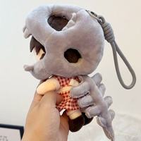 OEM ODM Personnalisé Mignon Petit Dinosaure Squelette Peluche Accessoire Pendentif Vêtements 10cm Coton Coiffe Breloque de Sac Tenue Amusante