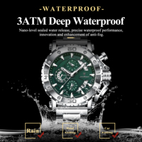Montres pour hommes Poedagar 892 de luxe, bracelet en acier inoxydable, montre chronographe à quartz étanche et lumineuse pour hommes