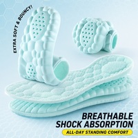 Semelles intérieures amortissantes SPORT Mint Guard ultra-douces effet nuage en PU respirant et désodorisant, massage pleine semelle, tailles 37-38, OEM