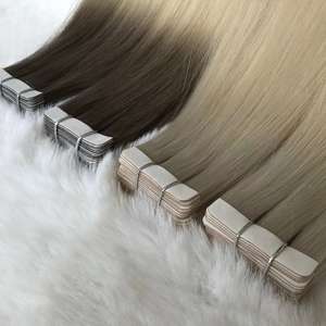 Vierge Os Droite Naturel Humain Bande Extension De Cheveux En Gros Double Dessiné Remy Extensions De Cheveux Bande Dans Le Vendeur - Product Image 4