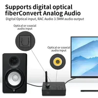 Nouveau convertisseur adaptateur 2-en-1 pour récepteur 5.4, modulateur FM, numérique, analogique, optique, télécommande, fibre, coaxial, RCA en plastique