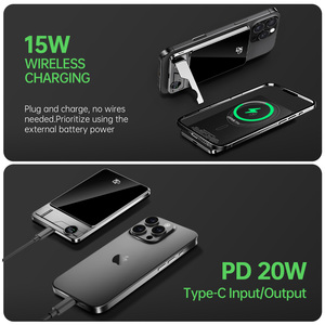 Batería <span class=keywords><strong>Externa</strong></span> Magnética de 10000mAh en Tendencia 2026, Carga Rápida de 15W, Cuerpo de Aluminio con Pantalla LED para <span class=keywords><strong>iPhone</strong></span> - Product Image 4