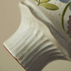 Tasse à café rétro à fleurs françaises, mug en céramique japonaise grossière, glaçure au sésame - Product Image 2
