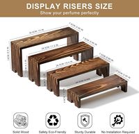 Lot de 2 grands présentoirs à étages en bois pour événements commerciaux, empilables, écologiques, style vintage, pour cupcakes