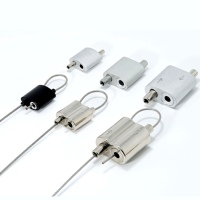 Kit de suspension en câble d'acier robuste avec pince à câble en laiton réglable et accessoires de bouclage autobloquants pour projets de suspension
