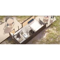 Cabines de camping modulaires préfabriquées intégrées, prêtes à assembler, tout-en-un, pour hébergements, cafés, tourisme culturel