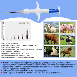 Micro-<span class=keywords><strong>puce</strong></span> RFID FDX-B 134,2 kHz pour identification animale, étiquette en verre mini, étanche, pour chien et <span class=keywords><strong>chat</strong></span>, transpondeur injectable par seringue, puces injectables pour animaux de compagnie - Product Image 5