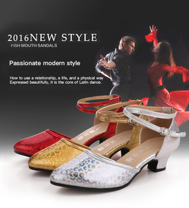 Của phụ nữ Latin Giày khiêu vũ gót thấp 3.5/5.5cm da lộn trên thoải mái phòng khiêu vũ Giày - Product Image 3