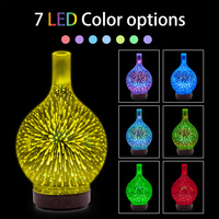 Diffuseur d'arômes électrique ultrasonique intelligent à brume froide, personnalisé, 120 ml, en verre 3D, écologique, avec télécommande