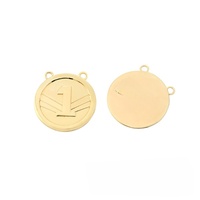 Étiquette personnalisée en alliage de zinc, écologique, avec logo gravé électrolytique, pendentif de marque pour vêtements, sacs et bijoux