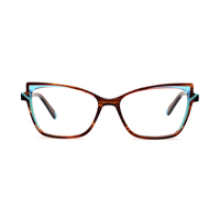 Luxe haut de gamme femmes oeil de chat acétate montures de lunettes Logo personnalisé nouveau Style lunettes optiques lunettes de mode pour diamant dame