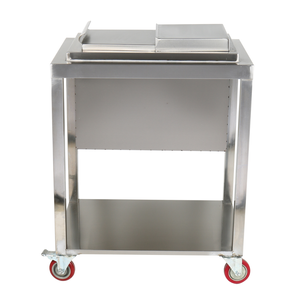 Stainless Steel Ice Bin Trolley Commercial Mobile Ice <b>Cooler</b> Cart with Drain System - Product Image 4