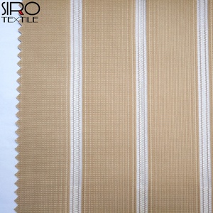 Rèm Xe Buýt Nhiều Màu Dệt Kim Thiết Kế Sọc 100% Polyester Được Xử Lý Chi Phí Thấp Màu Be - Product Image 2