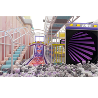 Parque de juegos temático interior para niños con toboganes, piscinas de bolas y juegos recreativos en venta