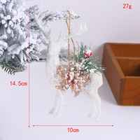 Décoration de Noël de haute qualité, écologique, petite pendentif en plastique créatif, cloche d'arbre, renne, accessoire de décoration de vacances