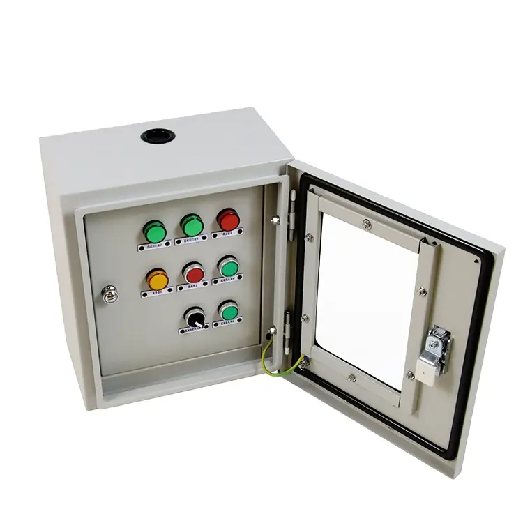 Caja de panel de control impermeable RAL7035 de chapa de acero Caja de metal de empalme de medidor de caja eléctrica