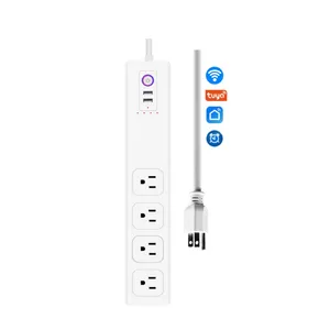 10A US America Standard WiFi Remote Control Extension Socket Tuya USB Multi Plug Port Smart Power Strip