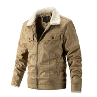 Veste en cuir chamois polaire personnalisée Vestes pour hommes
