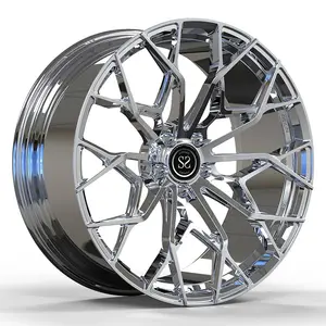 2021 Corvette C8 Polished Forged rims Staggered 20x9 and 21x12 5x120 made of 6061-T6 Aluminum Alloy