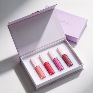 Ensemble de rouges à lèvres personnalisés, boîte cadeau rigide avec doublure en éponge et logo imprimé UV - Product Image 1