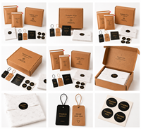 Kit d'emballage d'expédition pour e-commerce : Boîte d'expédition en carton ondulé Kraft, Enveloppe à bulles, Papier de soie, Carte de remerciement, Étiquettes volantes, Autocollants