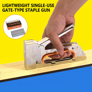 Dropshipping Available Manual U Staple Tacker Gun, Hand Nail Shooting Tool <b>for</b> Oil <b>Painting</b> Canvas & Advertising Display <b>Frames</b> - Product Image 2