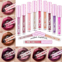 Rouge à lèvres liquide métallique Brillant à lèvres sans transfert Laque à lèvres nacrée Maquillage longue durée Vente en gros par ENGBO