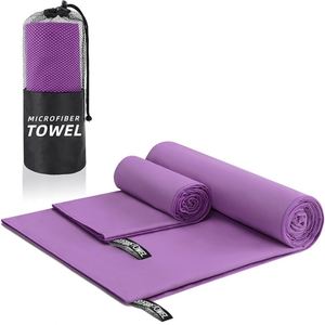 Customizable Woven Polyester Microfiber Workout Sports Towel Quick-Dry Cooling Embroidered Logo Plain Solid Rectangle Compressed - Product Image 5