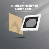 Interruptores y Enchufes de Pared WESA Ultrafinos con Botón Pulsador EU 1/2/3 Vías, Enchufe de Alimentación de 1 Vía, Combinación Libre, Diseño Moderno de Lujo