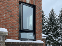 Ventana de Aluminio con Vidrio Templado de Lujo, Aislamiento Acústico, Resistencia al Calor y a Impactos, Apertura y Colocación Externa