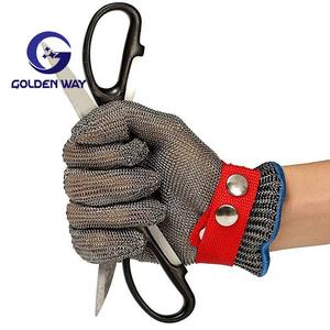 Guantes de seguridad de acero de carnicero de malla metálica de acero inoxidable baratos de grado alimenticio 5 para carnicero anticorte usando - Product Image 2